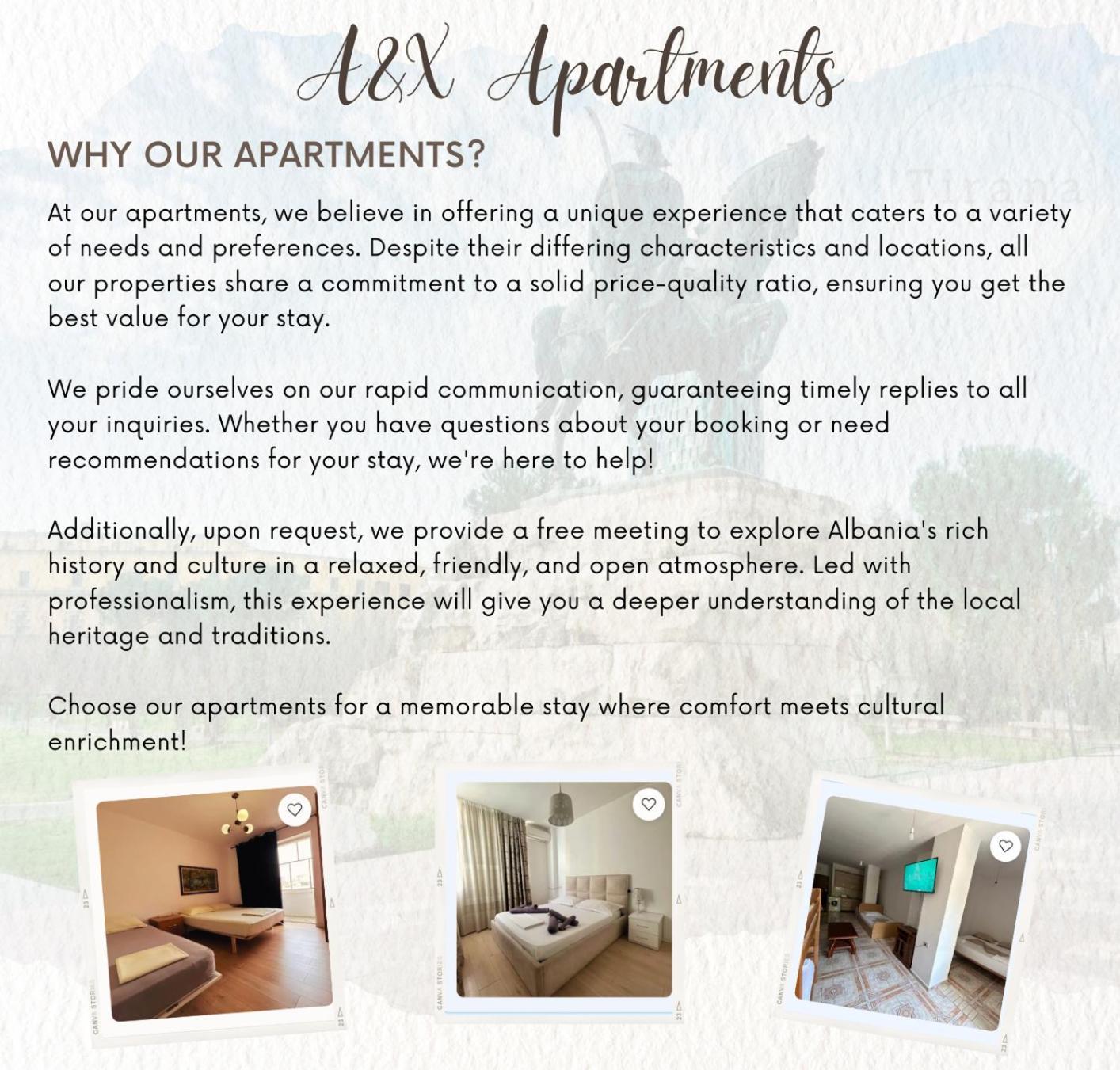 A&X Lovely And Central Apartment - 24H Self Check-In Τίρανα Εξωτερικό φωτογραφία